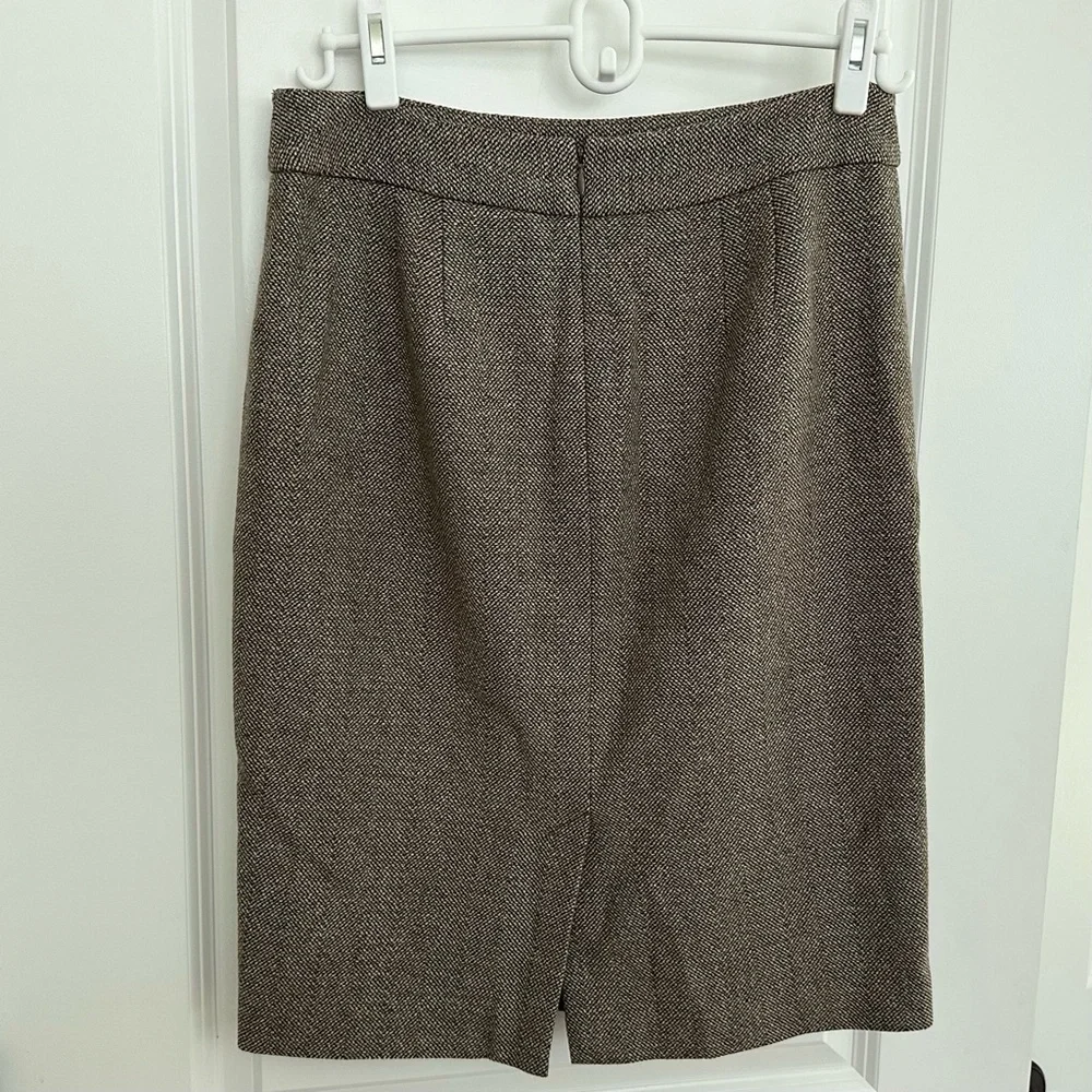Brown Wool Tweed Fall Pencil Skirt - Ann Taylor / Business Casual / Office
